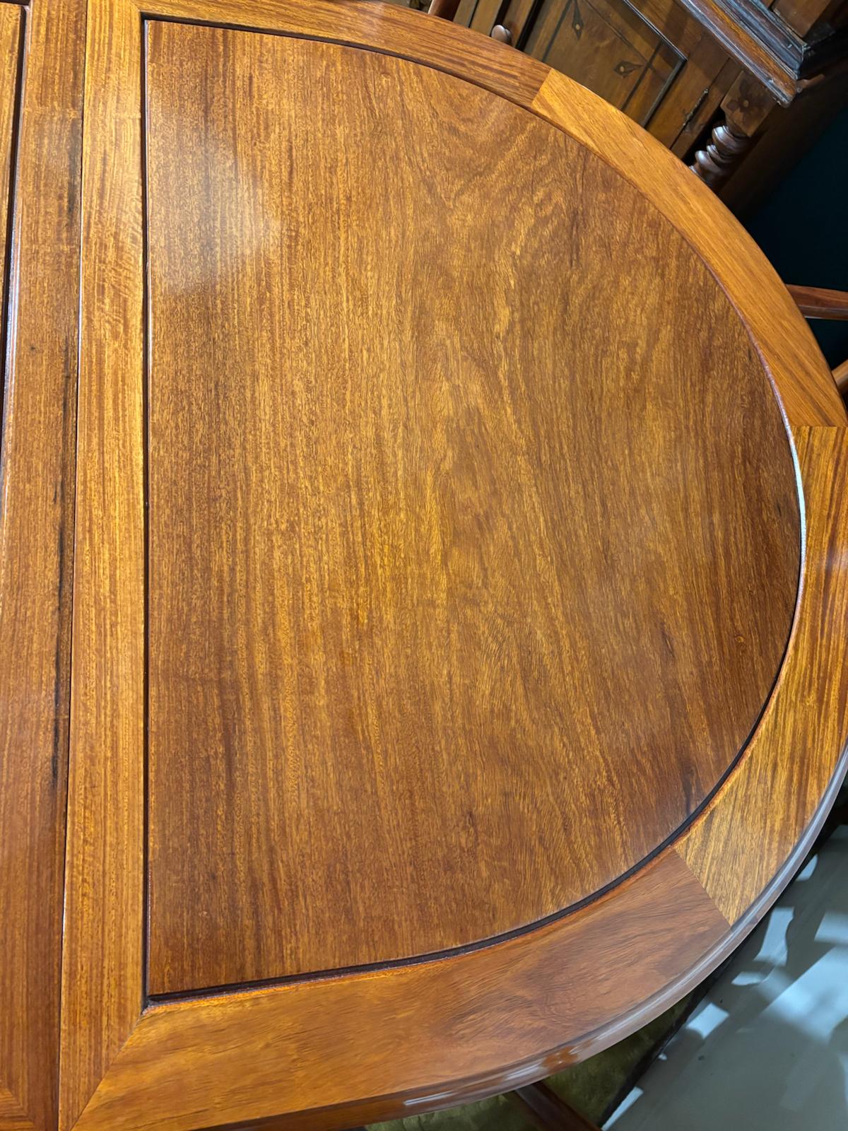 Chinese Rosewood Dining Room Table & Eight Chairs