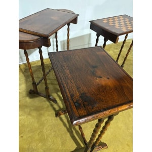Regency Rosewood Nest of Three Tables