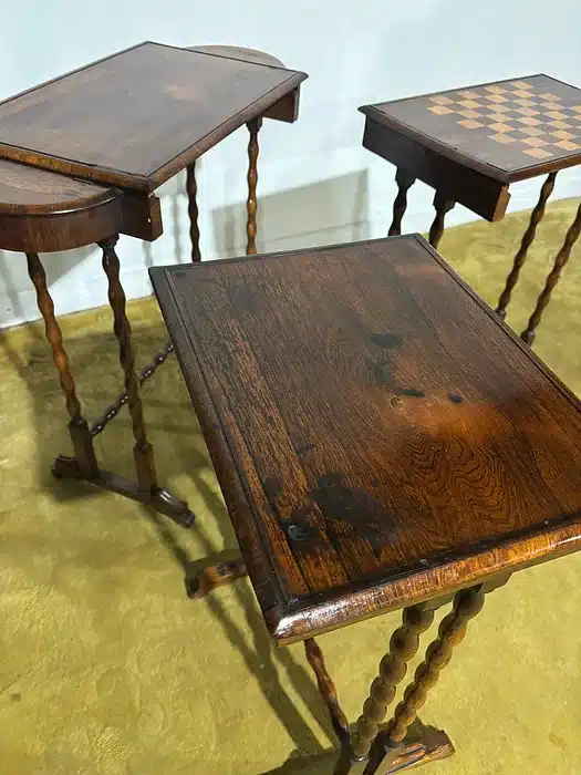 Regency Rosewood Nest of Three Tables