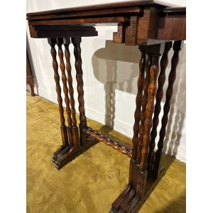 Regency Rosewood Nest of Three Tables