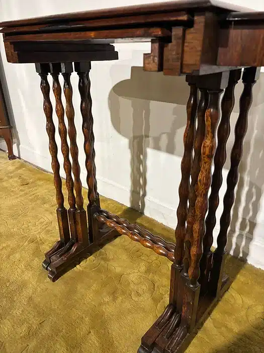 Regency Rosewood Nest of Three Tables