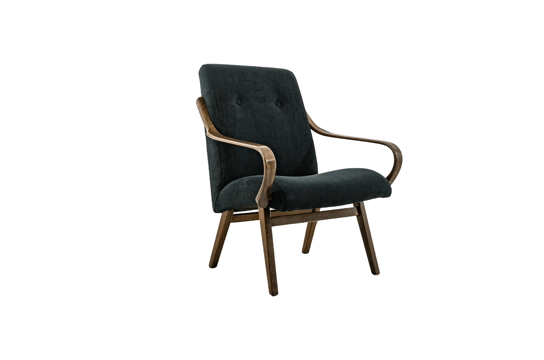 Black Armchair By Jaroslav Smídek For Ton, Czechoslovakia, 1960's