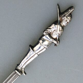 An extremely rare English solid silver novelty Royal Guard Military Spoon 1920+