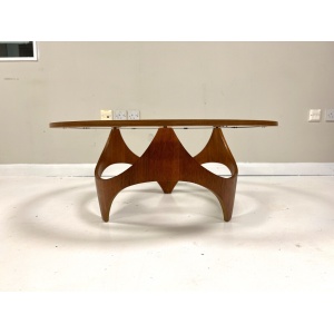 Henry P. Glass, Biomorphic Teak Coffee Table