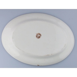 Antique Turner & sons pottery Aesthetic Marine transferware Meat plate C.1884