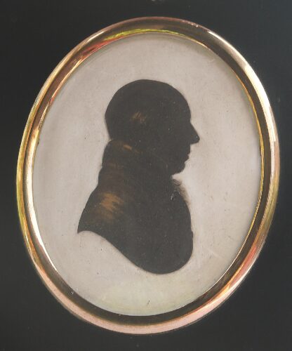 John Miers antique Georgian bronzed Portrait Miniature plaster Silhouette 18thC - Image 3