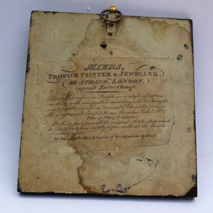 John Miers antique Georgian bronzed Portrait Miniature plaster Silhouette 18thC - Image 4