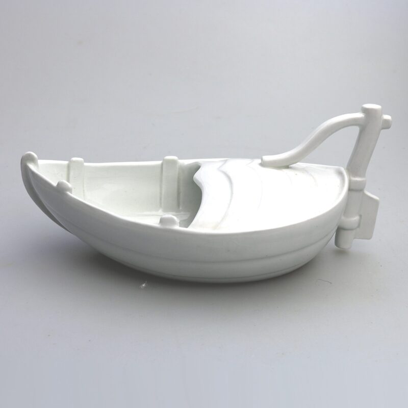 An extremely rare antique Minton porcelain novelty Nautical Spoon Warmer C.19thC