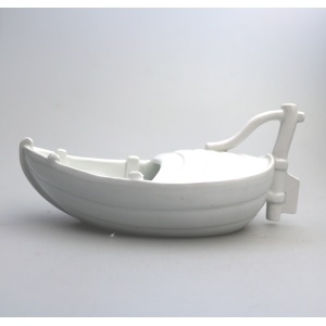An extremely rare antique Minton porcelain novelty Nautical Spoon Warmer C.19thC