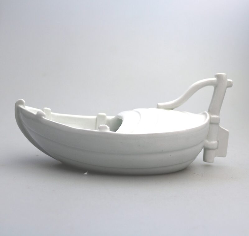 An extremely rare antique Minton porcelain novelty Nautical Spoon Warmer C.19thC