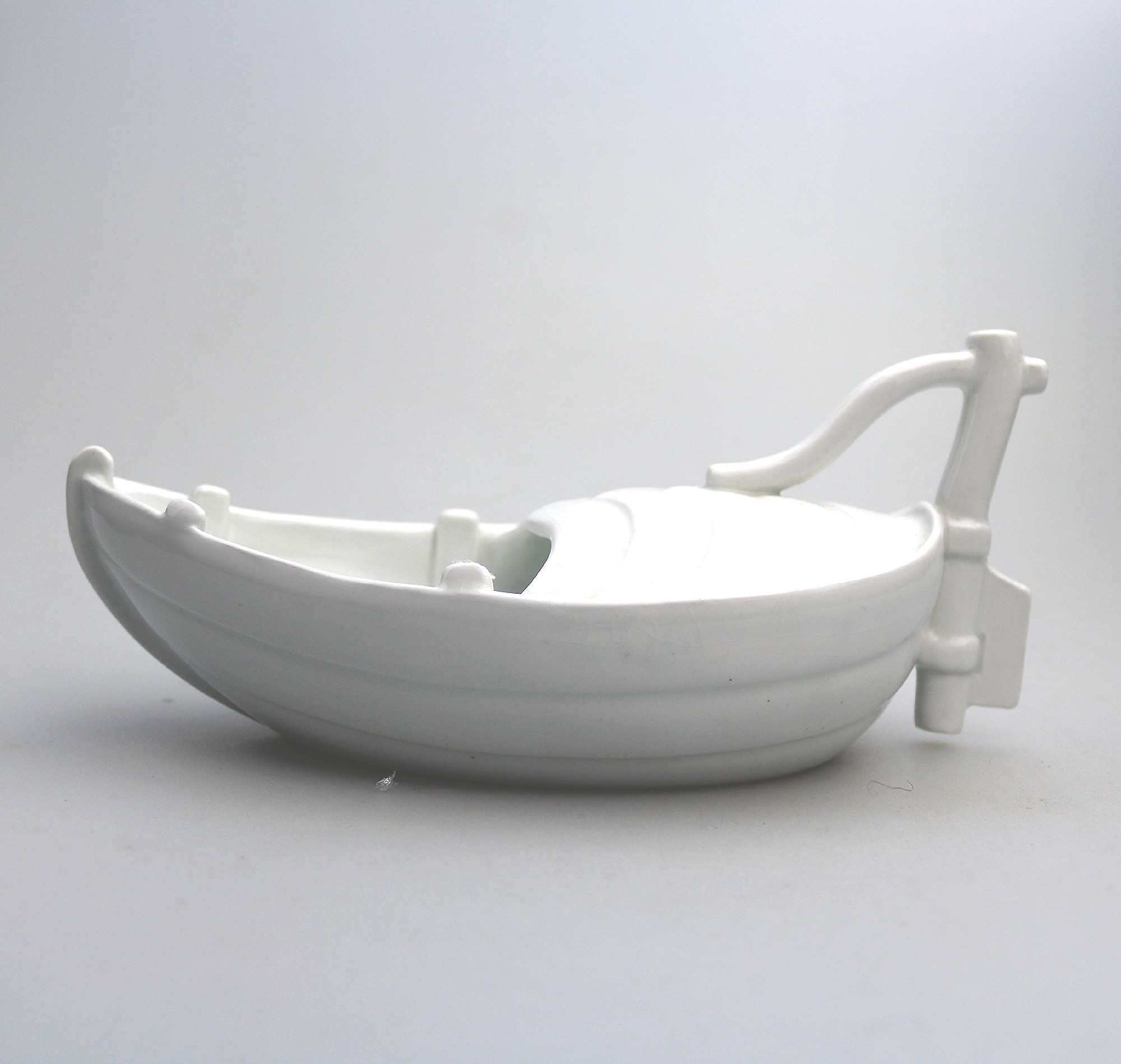 An extremely rare antique Minton porcelain novelty Nautical Spoon Warmer C.19thC