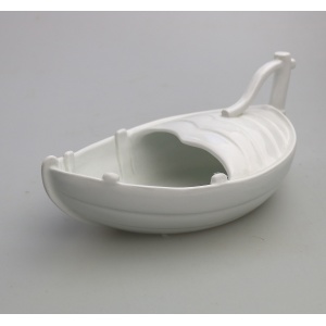 An extremely rare antique Minton porcelain novelty Nautical Spoon Warmer C.19thC
