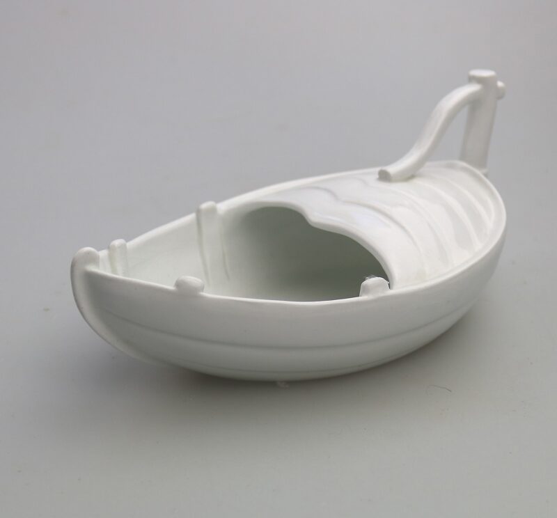 An extremely rare antique Minton porcelain novelty Nautical Spoon Warmer C.19thC