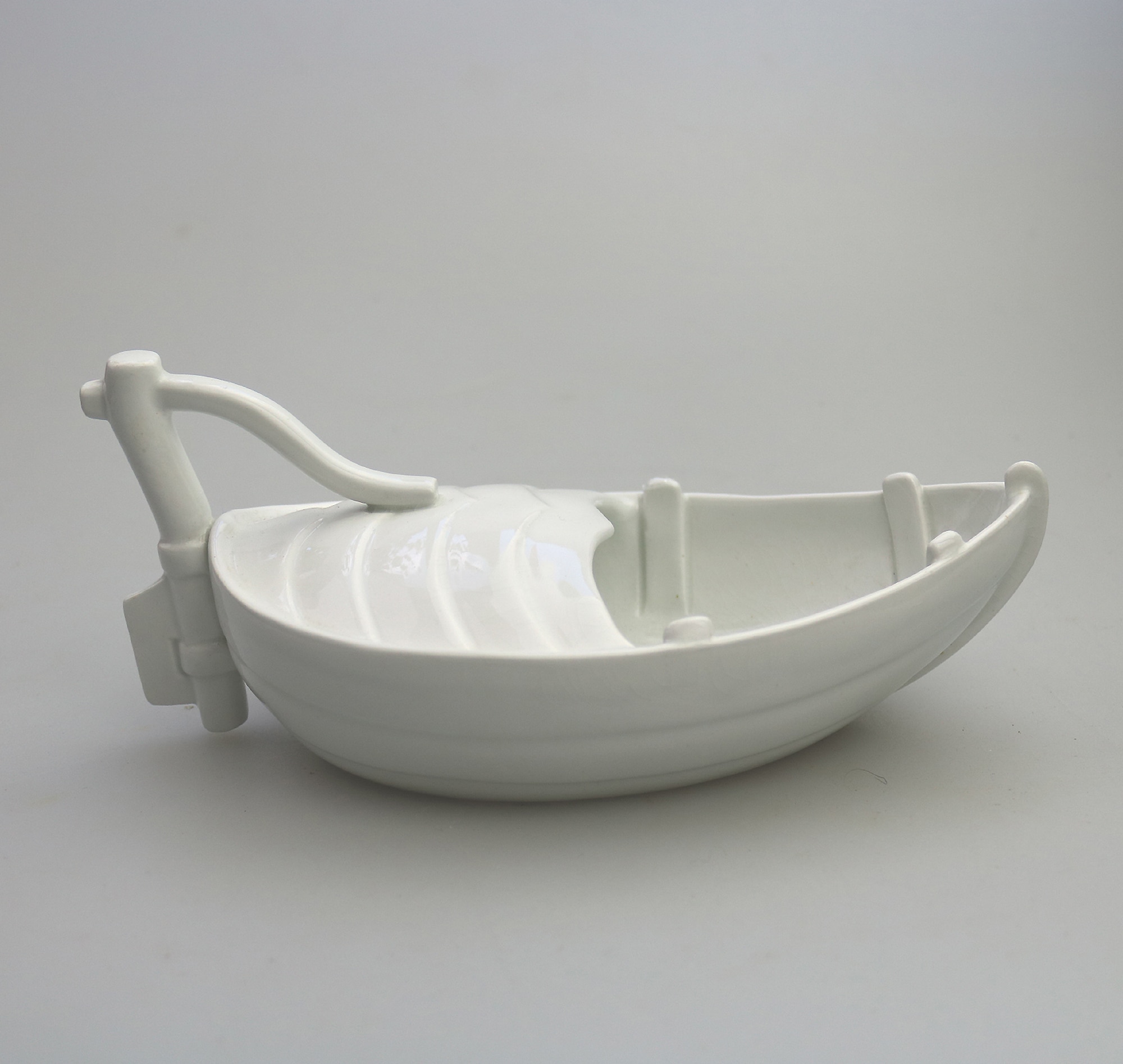 An extremely rare antique Minton porcelain novelty Nautical Spoon Warmer C.19thC