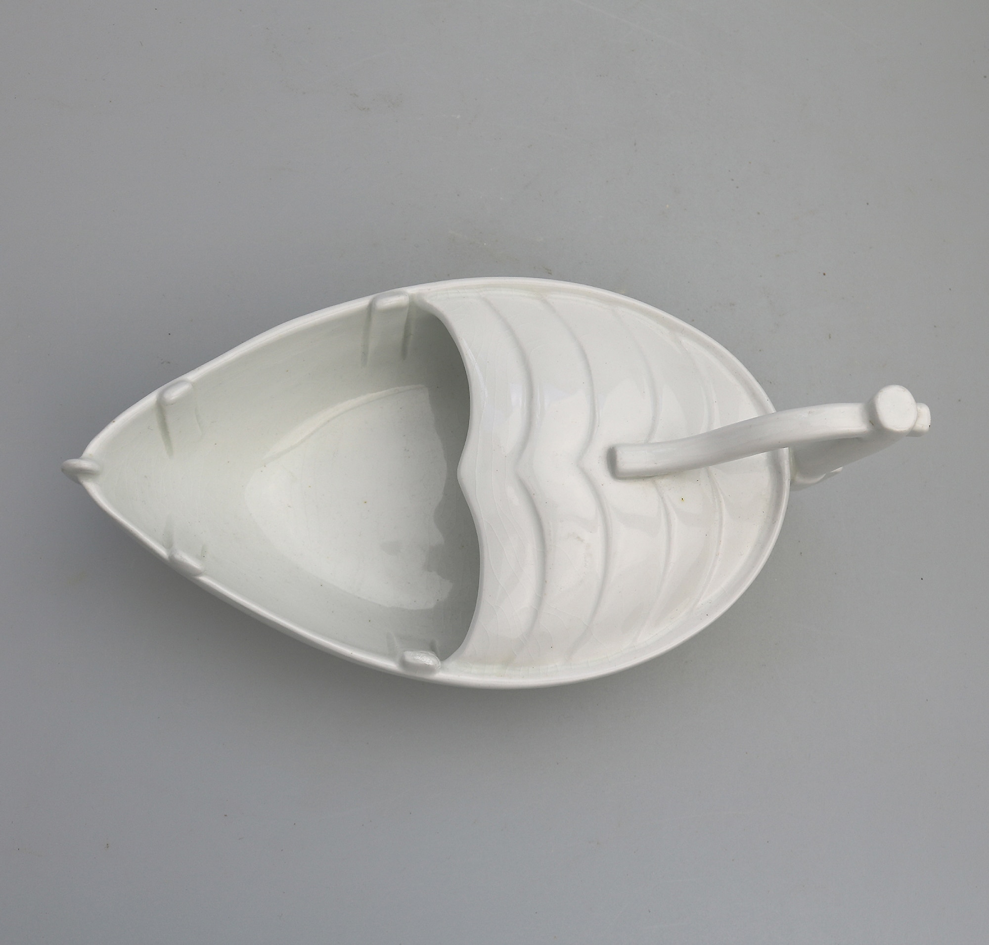 An extremely rare antique Minton porcelain novelty Nautical Spoon Warmer C.19thC
