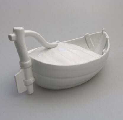 An extremely rare antique Minton porcelain novelty Nautical Spoon Warmer C.19thC - Image 8