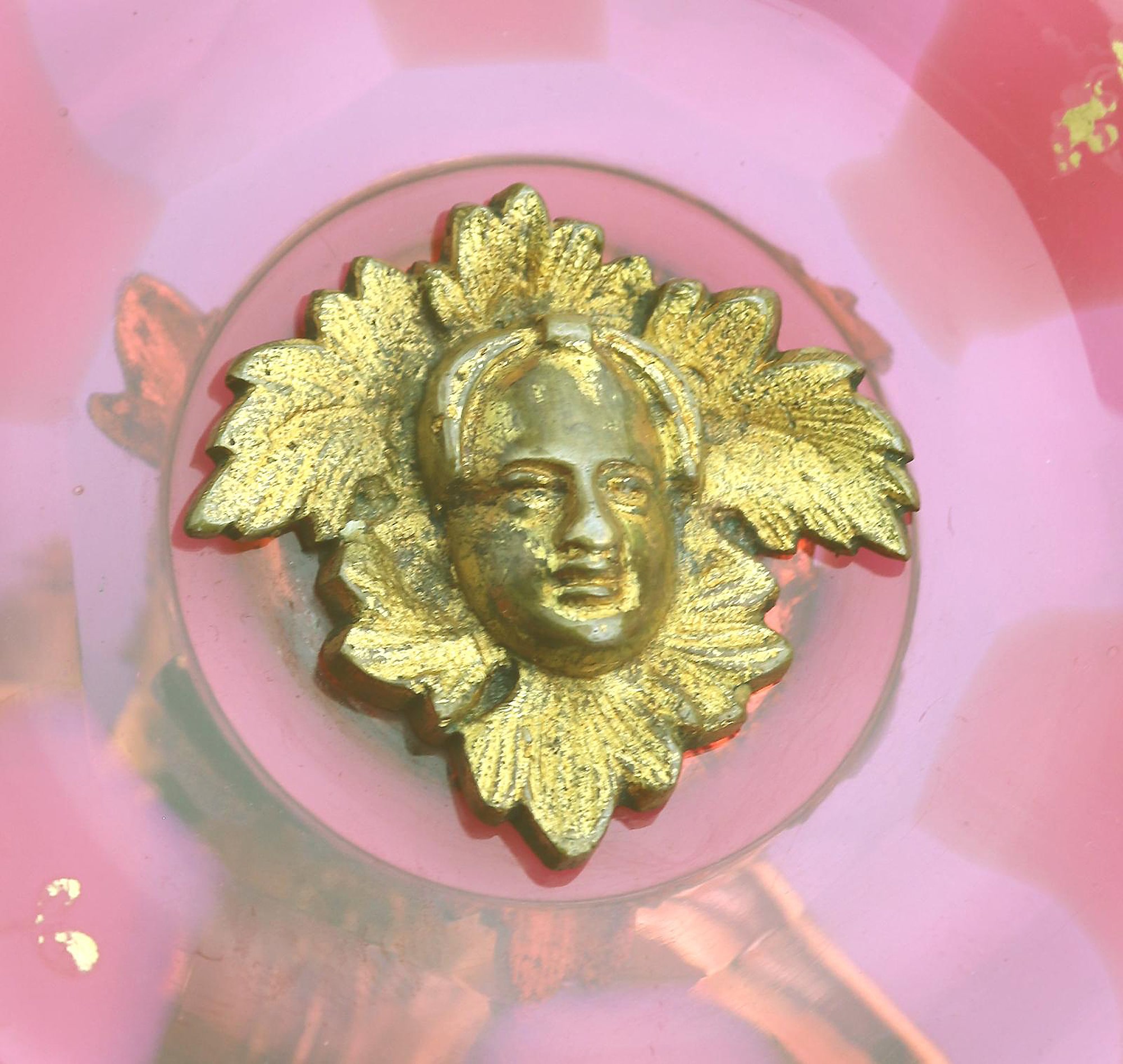 A very fine antique French Napoleonic ormolu & flashed glass Comport Tazza C.19thC