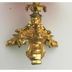 A very fine antique French Napoleonic ormolu & flashed glass Comport Tazza C.19thC