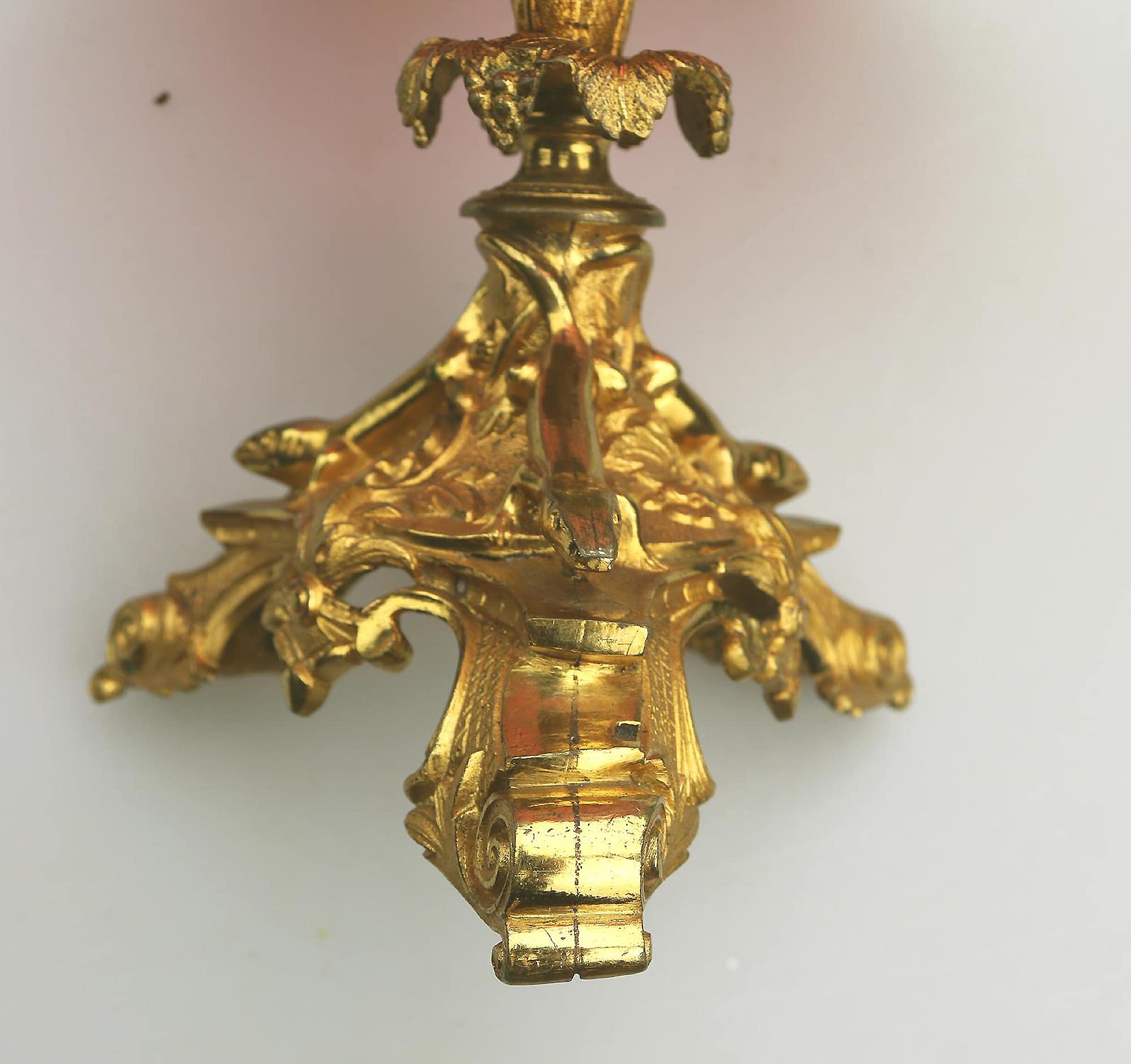 A very fine antique French Napoleonic ormolu & flashed glass Comport Tazza C.19thC