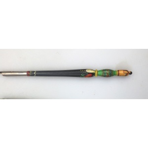 Two antique hand painted novelty writing Dip Pens Schuler & Similar C.19th/20thC