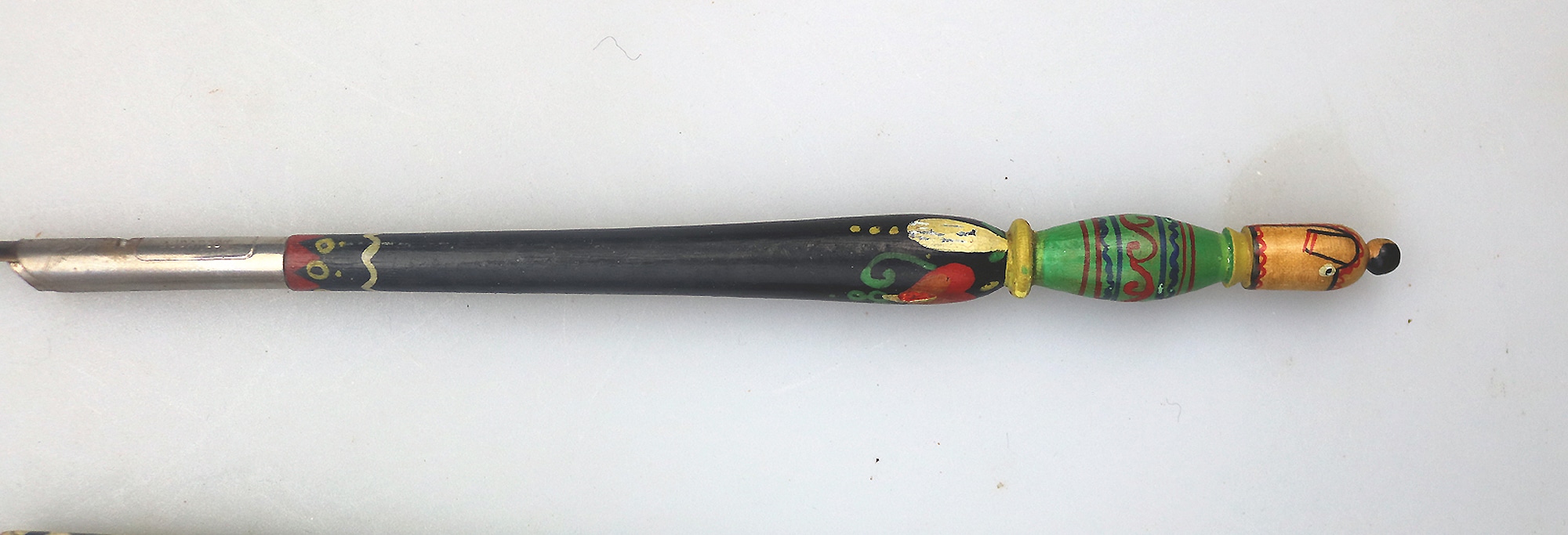 Two antique hand painted novelty writing Dip Pens Schuler & Similar C.19th/20thC