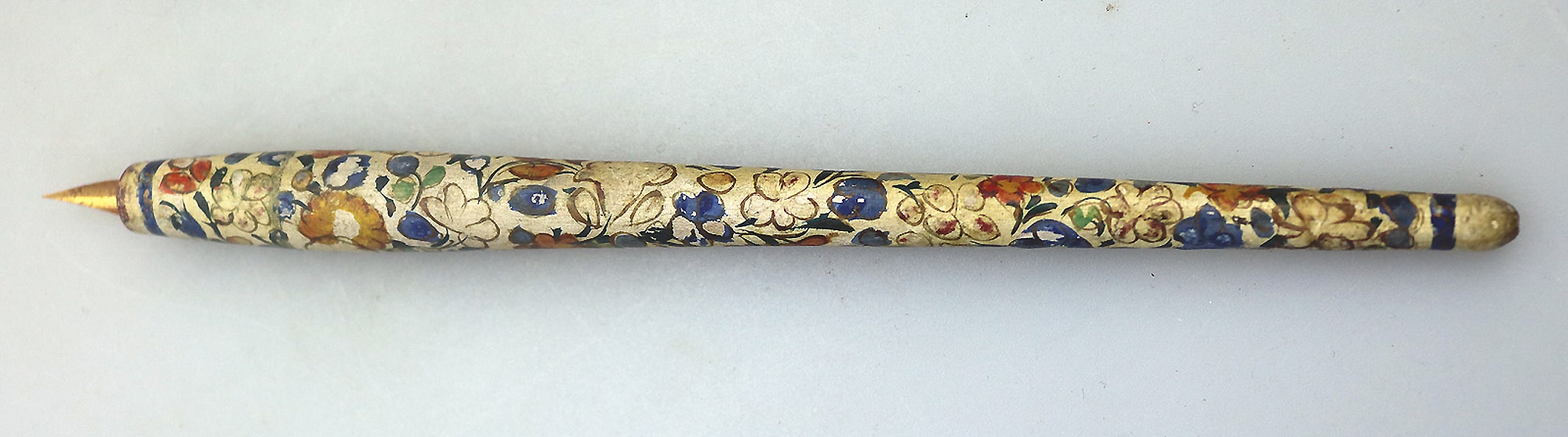 Two antique hand painted novelty writing Dip Pens Schuler & Similar C.19th/20thC