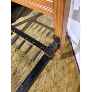 Pine Single Bed With Vintage Spring Base