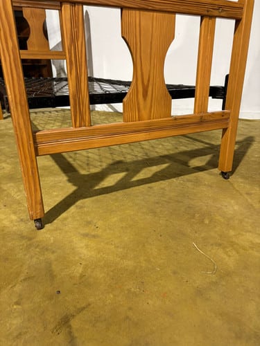 Pine Single Bed With Vintage Spring Base