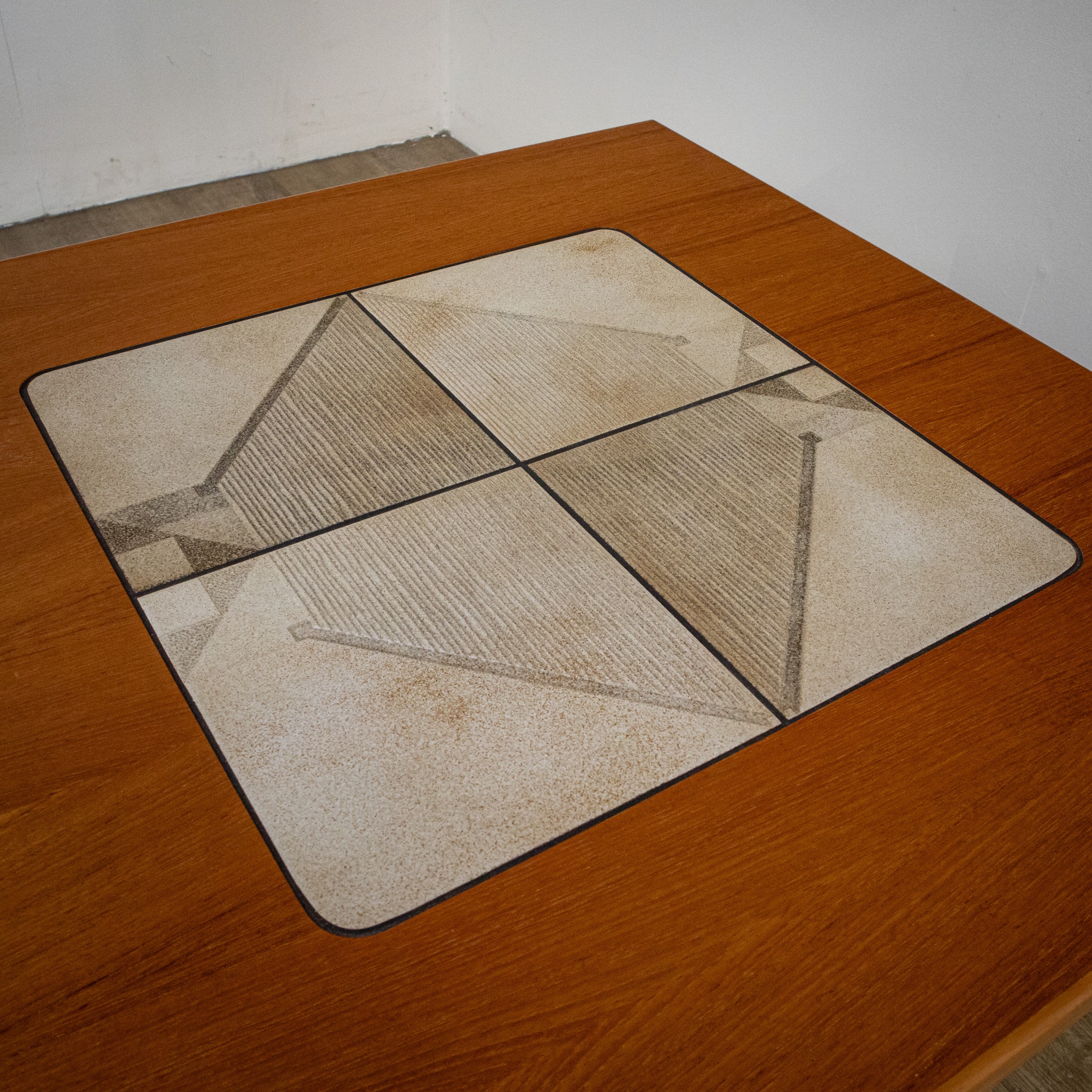 Danish Gangsø Møbler MCM Tiled Teak Coffee Table