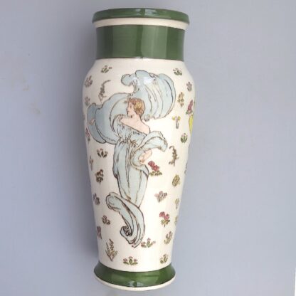 Art Nouveau Doulton Lambeth Faience Margaret E Thomson Vase - Mucha style C.1900 - Image 3