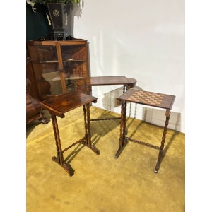 Regency Rosewood Nest of Three Tables