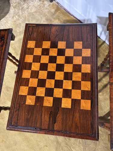 Regency Rosewood Nest of Three Tables