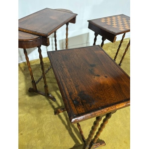 Regency Rosewood Nest of Three Tables