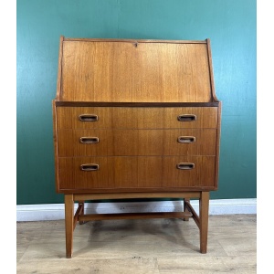Retro Vintage Mid Century Danish 🇩🇰 Teak Bureau Desk-Courier