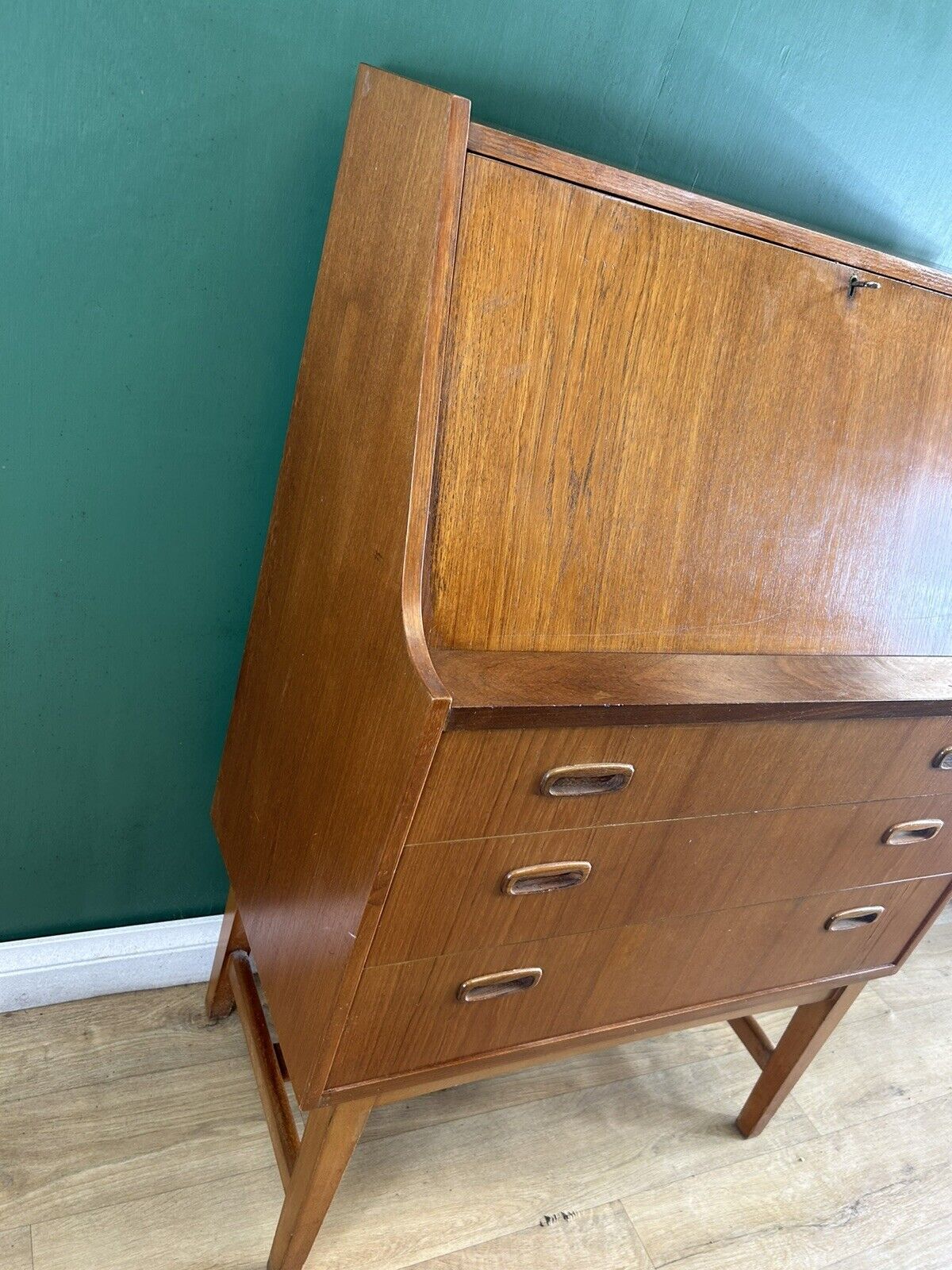 Retro Vintage Mid Century Danish 🇩🇰 Teak Bureau Desk-Courier