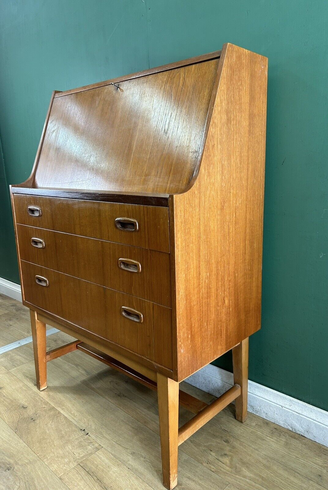 Retro Vintage Mid Century Danish 🇩🇰 Teak Bureau Desk-Courier