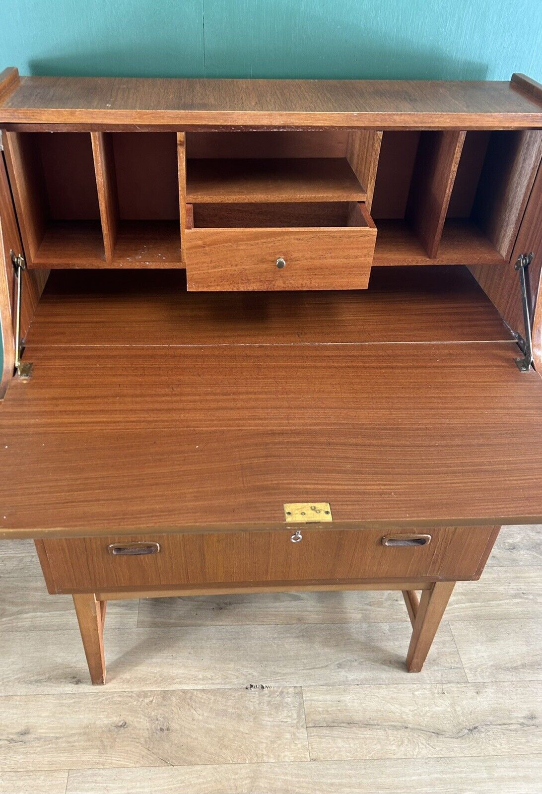 Retro Vintage Mid Century Danish 🇩🇰 Teak Bureau Desk-Courier