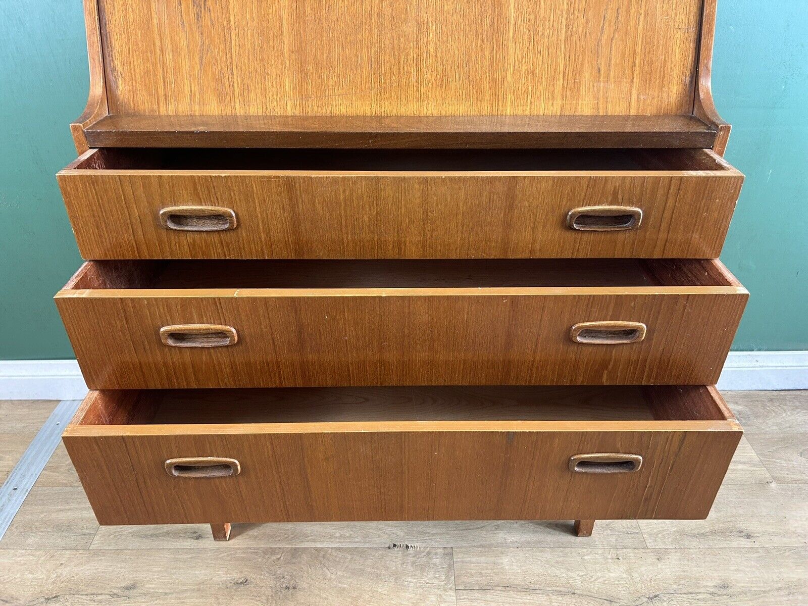 Retro Vintage Mid Century Danish 🇩🇰 Teak Bureau Desk-Courier