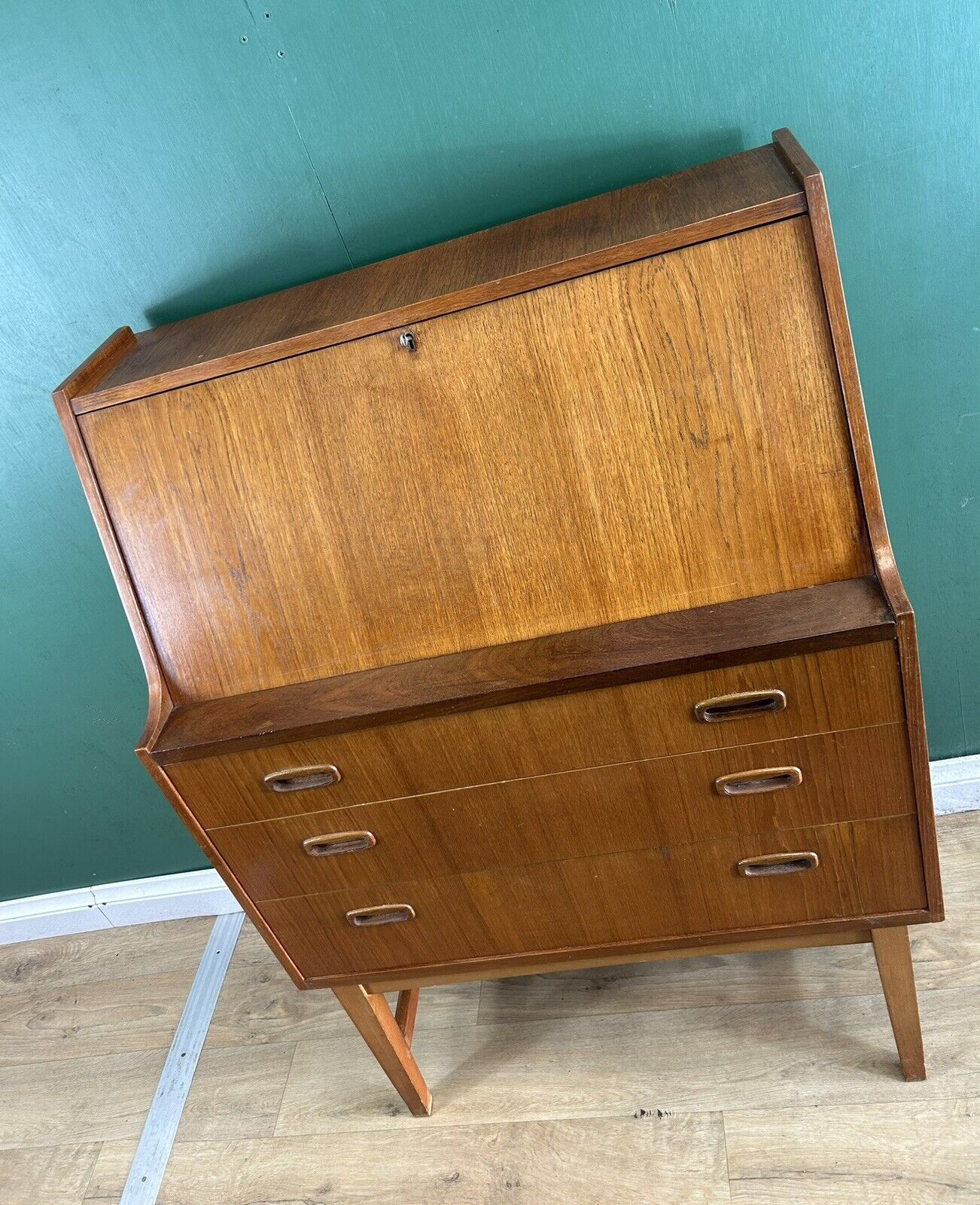 Retro Vintage Mid Century Danish 🇩🇰 Teak Bureau Desk-Courier
