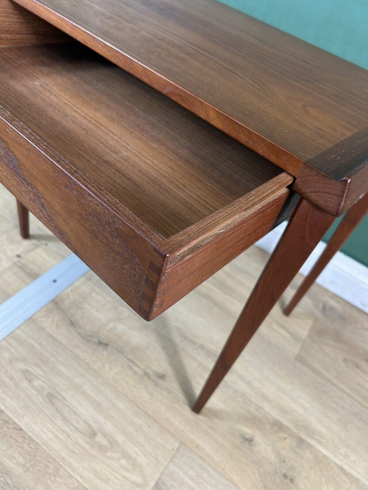 Retro Vintage Mid Century Danish 🇩🇰 Teak Side Console Table By KT-Courier