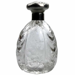 A very rare William Comyns antique English solid silver & rock crystal Scent Bottle C.1902