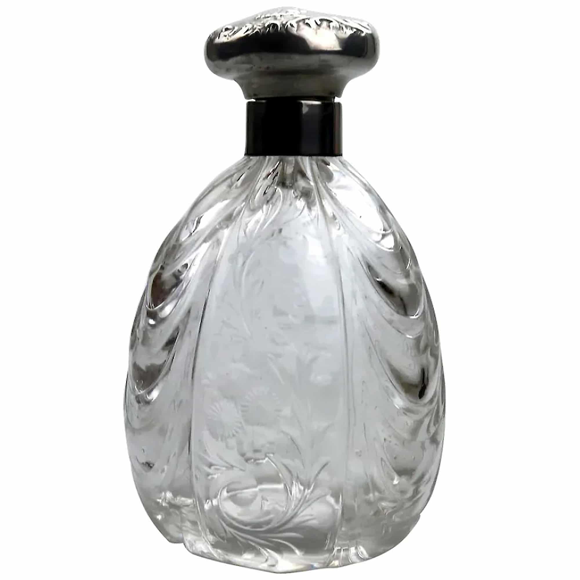 A very rare William Comyns antique English solid silver & rock crystal Scent Bottle C.1902