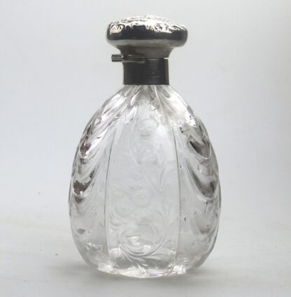 A very rare William Comyns antique English solid silver & rock crystal Scent Bottle C.1902 - Image 6