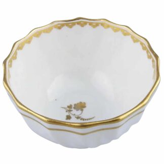 An antique Georgian Royal Crown Derby moulded porcelain gilt Tea Bowl C.1784+