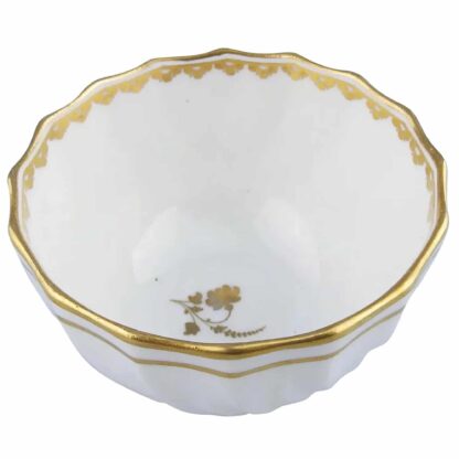An antique Georgian Royal Crown Derby moulded porcelain gilt Tea Bowl C.1784+