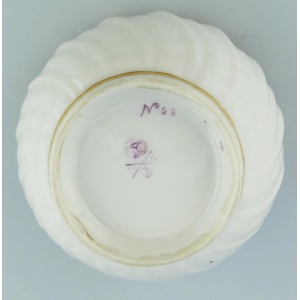 An antique Georgian Royal Crown Derby moulded porcelain gilt Tea Bowl C.1784+