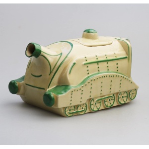 An extremely rare Art Deco Mallard Train pottery Sadler railwayana Teapot C.1930's