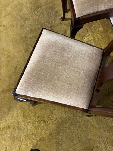 Set Of Four Mahogany Queen Anne Style Dining Chairs