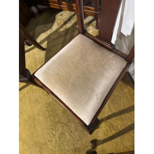 Set Of Four Mahogany Queen Anne Style Dining Chairs