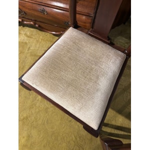 Set Of Four Mahogany Queen Anne Style Dining Chairs